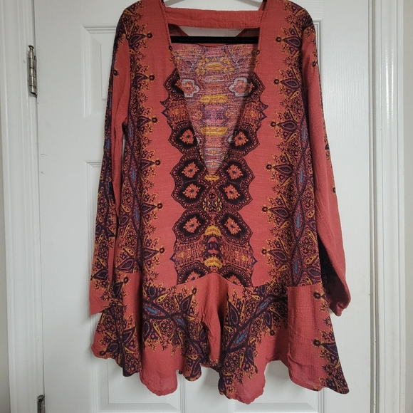 Bohemian Patterned Dress in Pink and Purple - Picture 6 of 10